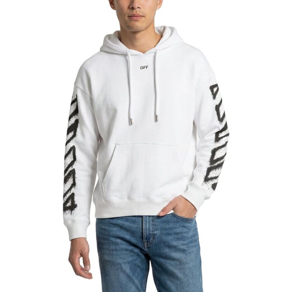 Off-White™ Mens  Virgil Spray Arrow Hoodie, White
